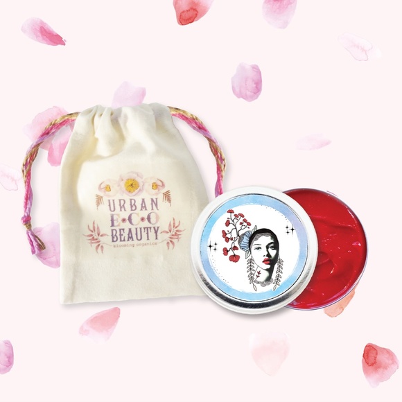 Organic Hydrating Red Lip Balm Booster / Moisturize, Hydrate, Soften Lips - Picture 3 of 14